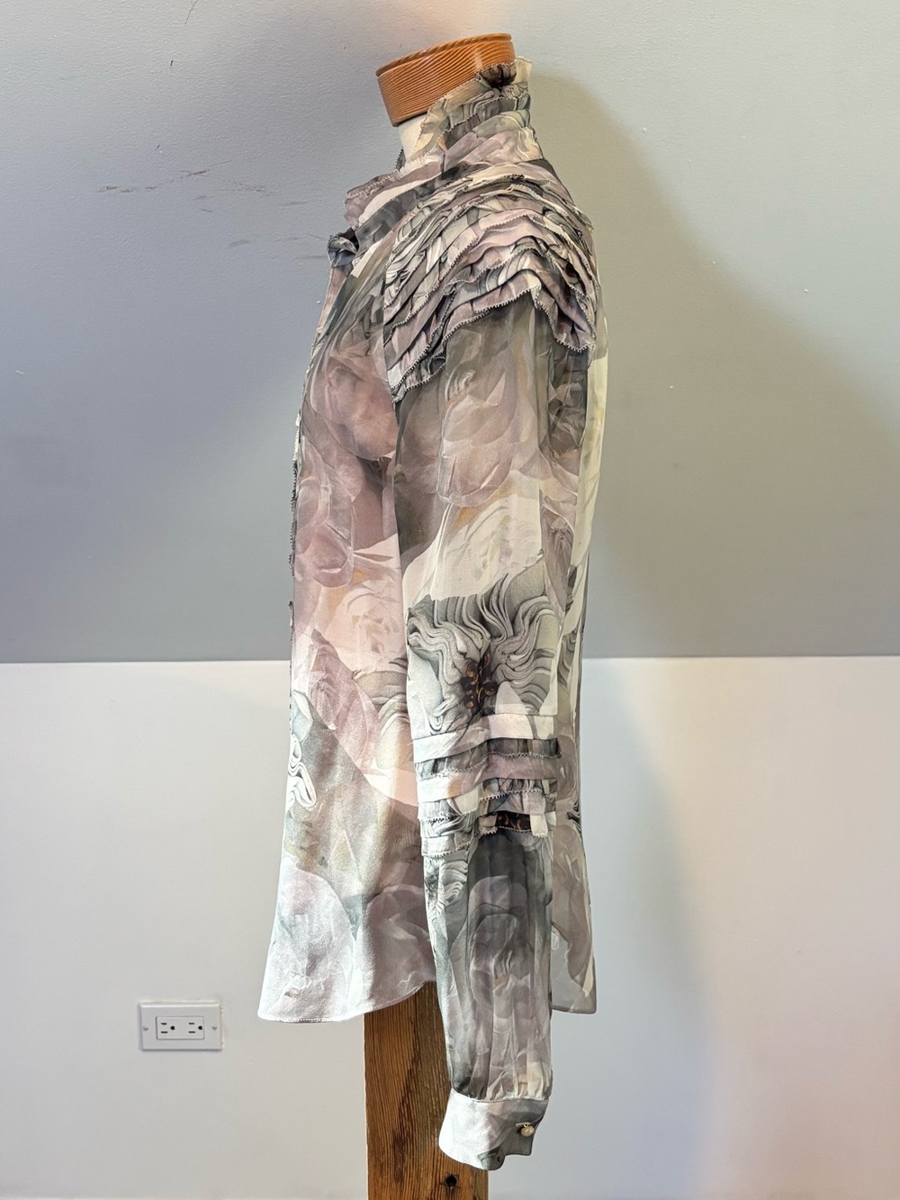 Diane von Furstenberg Silk Pintura Watercolor Silk Blouse - Picture 4 of 14